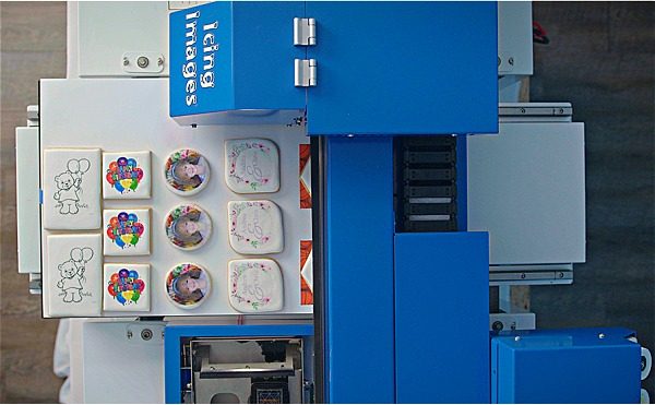 Big Blue print bed loaded with cookies